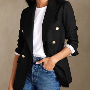 Banana Republic Black Captains Blazer w/ gold buttons size 8